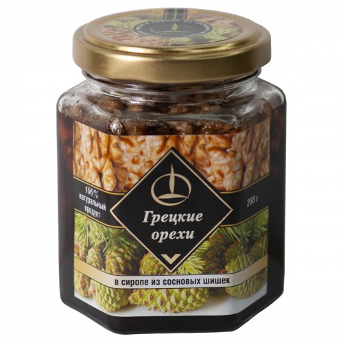 Walnuts in pine cone syrup, 200g
