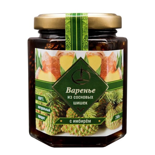 Pine cone jam with ginger, 240g