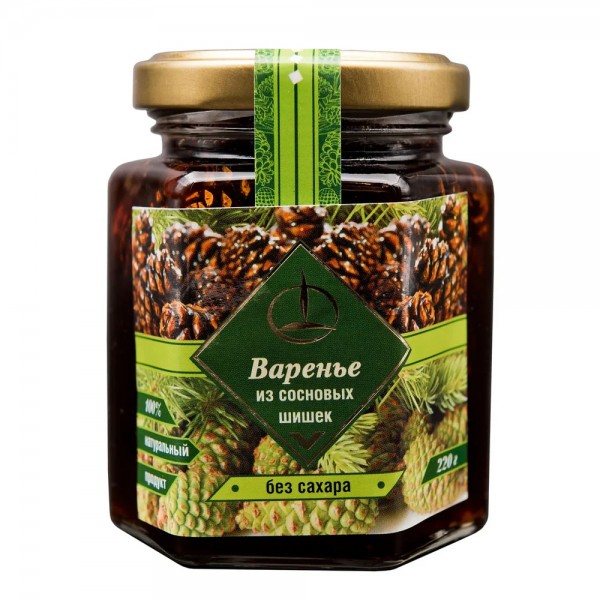 Pine cone jam with fructose, 220g Marmalade