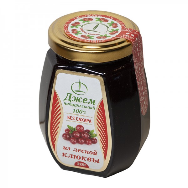 Cowberry jam on fructose, 220 g Jams