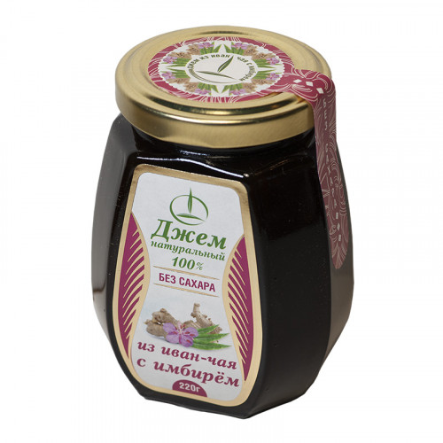 Willow-herb jam with ginger on fructose, 220 g